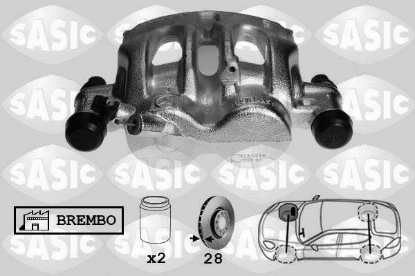 Sasic 6506169 Brake caliper front right 6506169: Buy near me in Poland at 2407.PL - Good price!