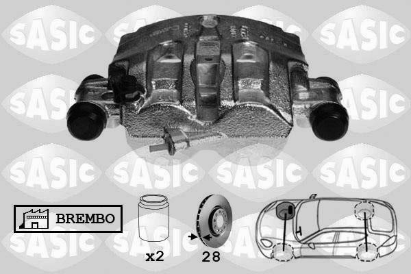 Sasic 6506173 Суппорт тормозной передний правый 6506173: Отличная цена - Купить в Польше на 2407.PL!