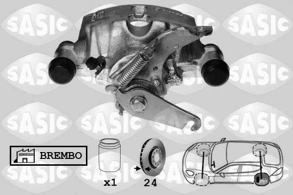 Sasic 6506174 Brake caliper rear left 6506174: Buy near me in Poland at 2407.PL - Good price!