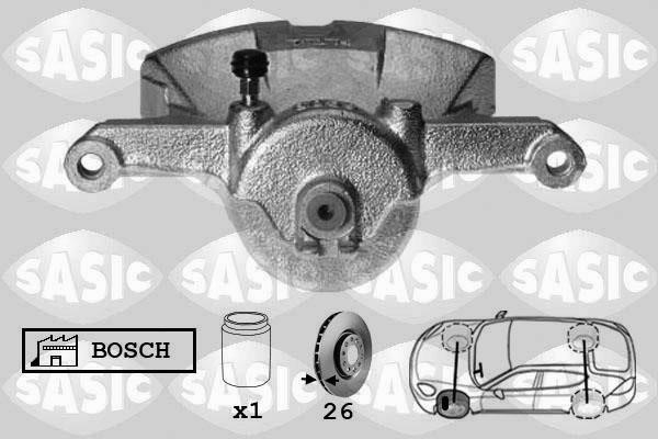 Sasic 6506180 Суппорт тормозной передний левый 6506180: Отличная цена - Купить в Польше на 2407.PL!