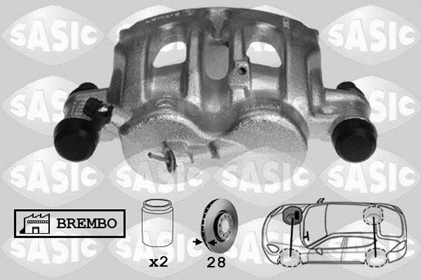 Sasic 6506185 Суппорт тормозной передний правый 6506185: Отличная цена - Купить в Польше на 2407.PL!