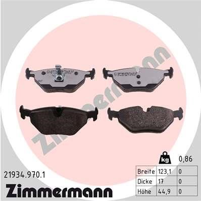 Otto Zimmermann 21934.970.1 Brake Pad Set, disc brake 219349701: Buy near me in Poland at 2407.PL - Good price!