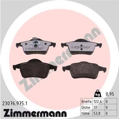 Otto Zimmermann 23076.975.1 Brake Pad Set, disc brake 230769751: Buy near me in Poland at 2407.PL - Good price!