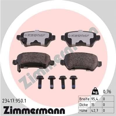 Otto Zimmermann 23417.950.1 Brake Pad Set, disc brake 234179501: Buy near me in Poland at 2407.PL - Good price!
