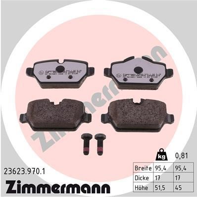Otto Zimmermann 23623.970.1 Brake Pad Set, disc brake 236239701: Buy near me in Poland at 2407.PL - Good price!