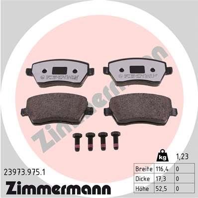 Otto Zimmermann 23973.975.1 Brake Pad Set, disc brake 239739751: Buy near me at 2407.PL in Poland at an Affordable price!