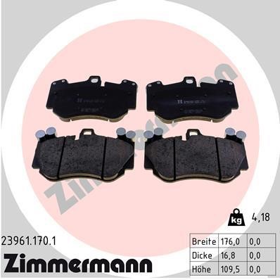 Otto Zimmermann 23961.170.1 Klocki hamulcowe, zestaw 239611701: Atrakcyjna cena w Polsce na 2407.PL - Zamów teraz!