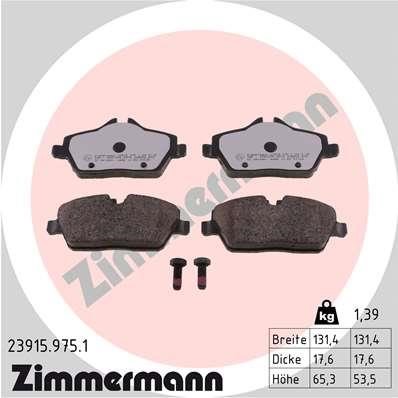 Otto Zimmermann 23915.975.1 Brake Pad Set, disc brake 239159751: Buy near me in Poland at 2407.PL - Good price!