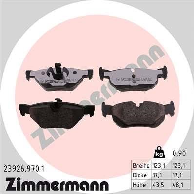 Otto Zimmermann 23926.970.1 Brake Pad Set, disc brake 239269701: Buy near me in Poland at 2407.PL - Good price!