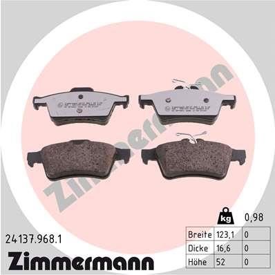 Otto Zimmermann 24137.968.1 Brake Pad Set, disc brake 241379681: Buy near me in Poland at 2407.PL - Good price!