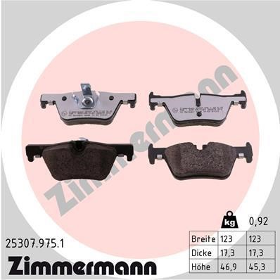 Otto Zimmermann 25307.975.1 Brake Pad Set, disc brake 253079751: Buy near me in Poland at 2407.PL - Good price!