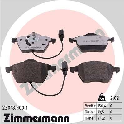 Otto Zimmermann 23018.900.1 Тормозные колодки дисковые, комплект 230189001: Отличная цена - Купить в Польше на 2407.PL!