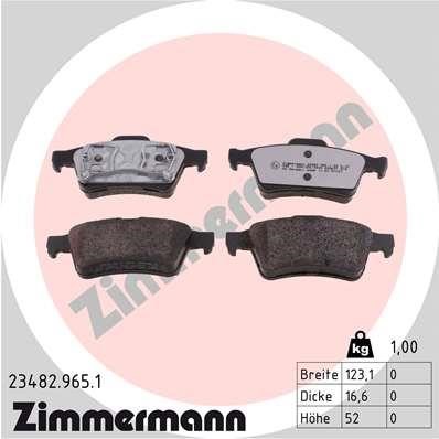 Otto Zimmermann 23482.965.1 Brake Pad Set, disc brake 234829651: Buy near me in Poland at 2407.PL - Good price!