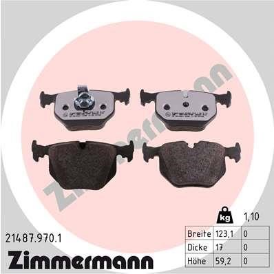 Otto Zimmermann 21487.970.1 Brake Pad Set, disc brake 214879701: Buy near me in Poland at 2407.PL - Good price!