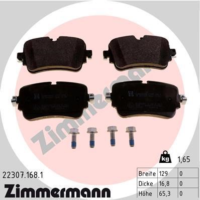Otto Zimmermann 22307.168.1 Rear disc brake pads, set 223071681: Buy near me in Poland at 2407.PL - Good price!