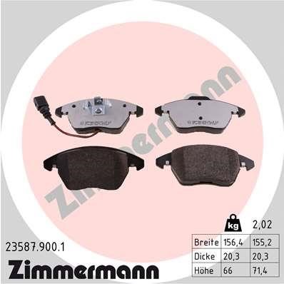Otto Zimmermann 23587.900.1 Brake Pad Set, disc brake 235879001: Buy near me in Poland at 2407.PL - Good price!