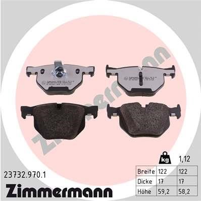 Otto Zimmermann 23732.970.1 Brake Pad Set, disc brake 237329701: Buy near me in Poland at 2407.PL - Good price!