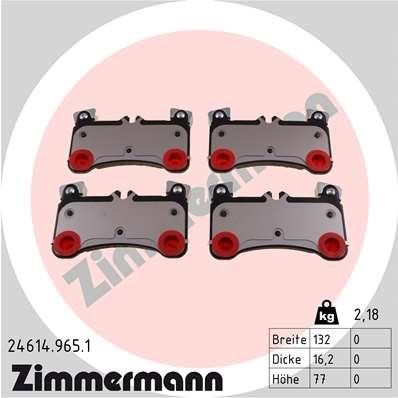 Otto Zimmermann 24614.965.1 Brake Pad Set, disc brake 246149651: Buy near me in Poland at 2407.PL - Good price!