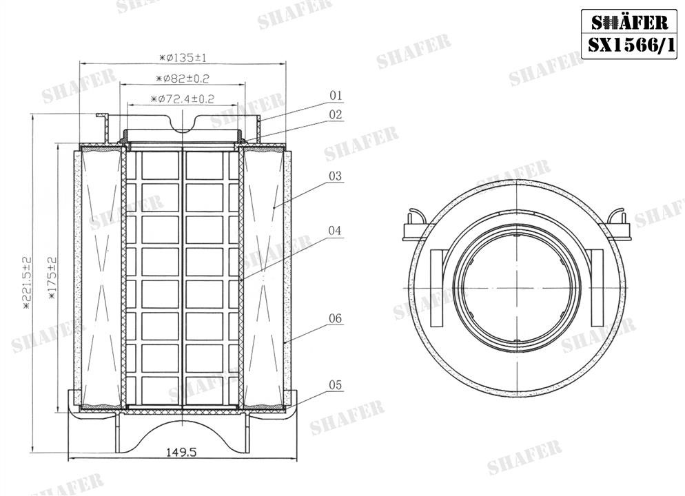 Filtr powietrza Shafer SX1566&#x2F;1