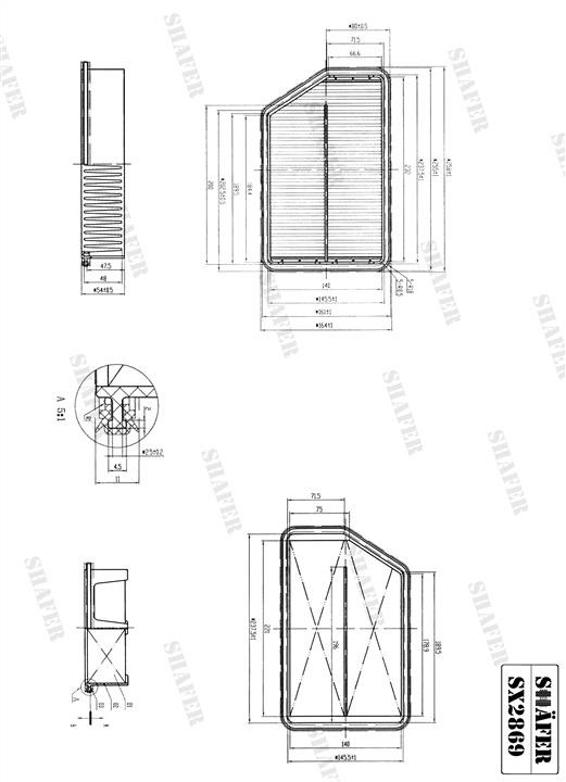 Filtr powietrza Shafer SX2869