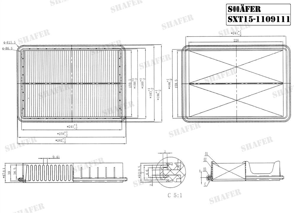 Повітряний фільтр Shafer SXT15-1109111