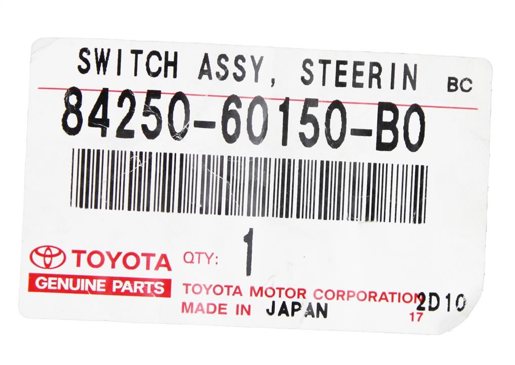 Zespołu przełączającego, kolumna kierownicy Toyota 84250-60150-B0