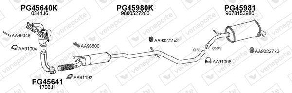 Veneporte 450830 Exhaust system 450830: Buy near me in Poland at 2407.PL - Good price!