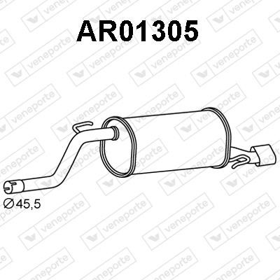 Veneporte AR01305 Глушитель, задняя часть AR01305: Отличная цена - Купить в Польше на 2407.PL!