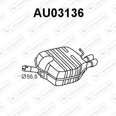 Veneporte AU03136 Амортизатор AU03136: Отличная цена - Купить в Польше на 2407.PL!