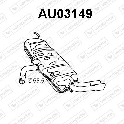 Veneporte AU03149 Shock absorber AU03149: Buy near me in Poland at 2407.PL - Good price!
