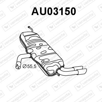 Veneporte AU03150 Shock absorber AU03150: Buy near me in Poland at 2407.PL - Good price!