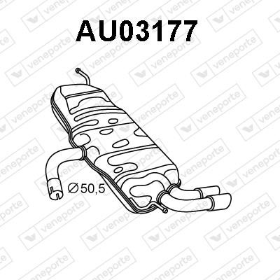 Veneporte AU03177 Амортизатор AU03177: Отличная цена - Купить в Польше на 2407.PL!