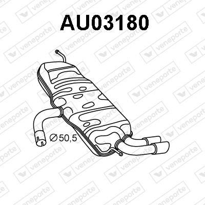 Veneporte AU03180 Амортизатор AU03180: Приваблива ціна - Купити у Польщі на 2407.PL!