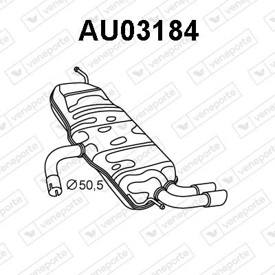 Veneporte AU03184 Амортизатор AU03184: Отличная цена - Купить в Польше на 2407.PL!
