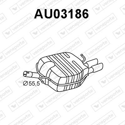Veneporte AU03186 Shock absorber AU03186: Buy near me in Poland at 2407.PL - Good price!