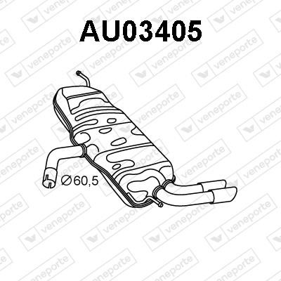 Veneporte AU03405 Амортизатор AU03405: Купить в Польше - Отличная цена на 2407.PL!