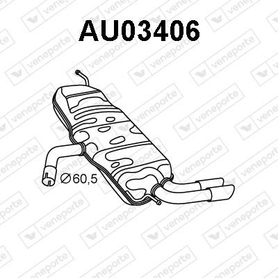 Veneporte AU03406 Shock absorber AU03406: Buy near me in Poland at 2407.PL - Good price!
