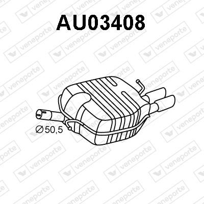 Veneporte AU03408 Shock absorber AU03408: Buy near me in Poland at 2407.PL - Good price!