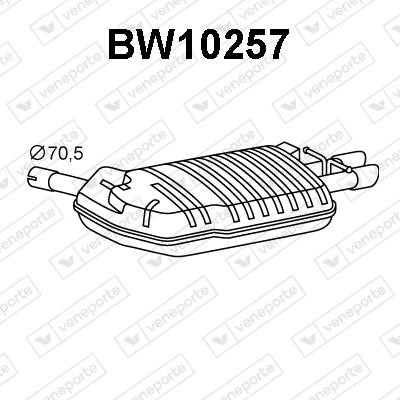 Veneporte BW10257 Shock absorber BW10257: Buy near me in Poland at 2407.PL - Good price!
