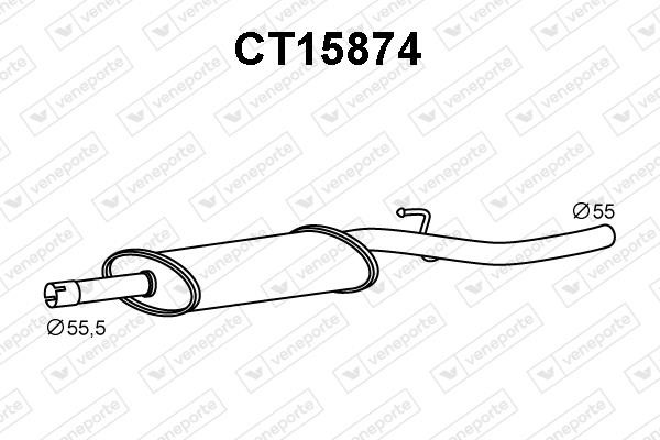 Veneporte CT15874 Front Silencer CT15874: Buy near me in Poland at 2407.PL - Good price!