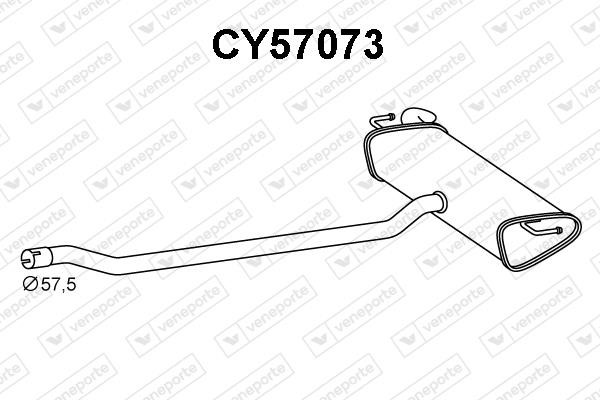 Veneporte CY57073 Глушитель, задняя часть CY57073: Отличная цена - Купить в Польше на 2407.PL!