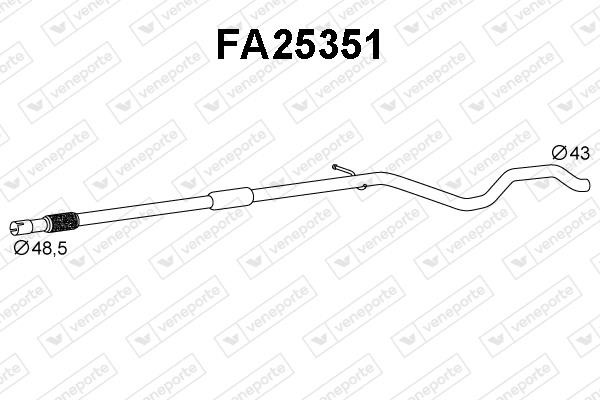 Veneporte FA25351 Проміжний глушник FA25351: Приваблива ціна - Купити у Польщі на 2407.PL!