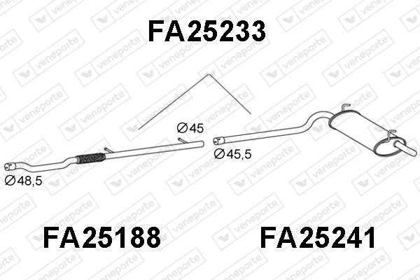 Veneporte FA25233 Shock absorber FA25233: Buy near me in Poland at 2407.PL - Good price!