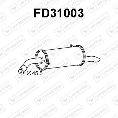 Veneporte FD31003 Глушитель, задняя часть FD31003: Отличная цена - Купить в Польше на 2407.PL!