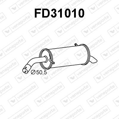 Veneporte FD31010 Глушитель, задняя часть FD31010: Отличная цена - Купить в Польше на 2407.PL!
