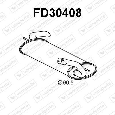 Veneporte FD30408 End Silencer FD30408: Buy near me in Poland at 2407.PL - Good price!