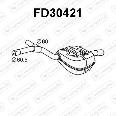 Veneporte FD30421 End Silencer FD30421: Buy near me in Poland at 2407.PL - Good price!