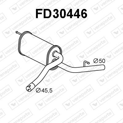 Veneporte FD30446 End Silencer FD30446: Buy near me in Poland at 2407.PL - Good price!