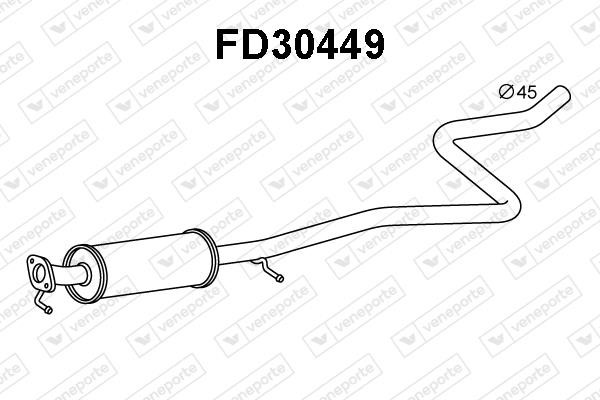 Veneporte FD30449 Tłumik przedni FD30449: Dobra cena w Polsce na 2407.PL - Kup Teraz!