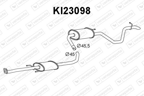 Veneporte KI23098 Глушитель, задняя часть KI23098: Отличная цена - Купить в Польше на 2407.PL!